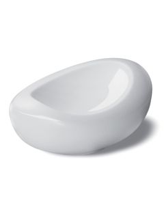 LE COQ PORCELAINE Ninfa Coppa ovale gourmet bianco lucido cm 20x15 h cm 9