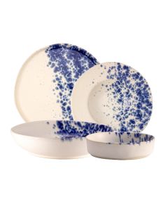 PHOBOS Collezione di piatti bianchi e blu reattivo