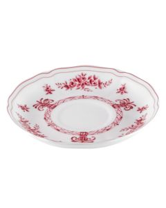 ANTHIROS Piattino per tazza da caffè bianca e porpora Ø cm 13