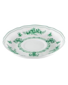 ANTHIROS Piattino per tazza da tè bianca e verde Ø cm 15