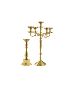 STYLOS Collezione di candelabri dorati