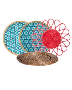 TERSICORE Collezione di segnaposto in rattan/bamboo